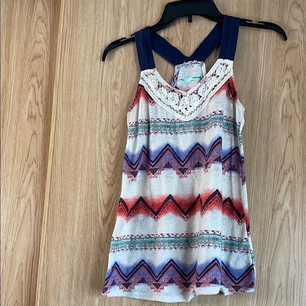 Maurices Multicolor Chevron Tank Top